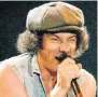  ??  ?? ’HAVING A PLONK’: Brian Johnson, frontman of the rock band AC/DC