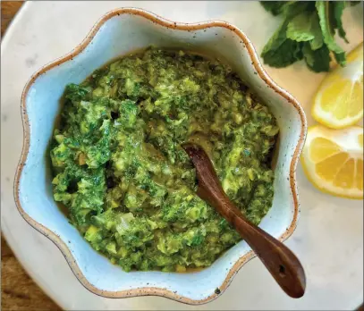  ?? COURTESY OF LYNDA BALSLEV ?? This Meyer Lemon Salsa brings brightness to dishes.