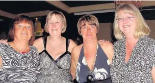  ??  ?? ●●Gail Roberts (third on right) celebrated her 40th birthday