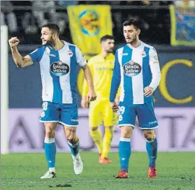  ?? FOTO: EFE ?? Andone, celebrando su gol que certificó el valioso empate que arañó el Deportivo ayer