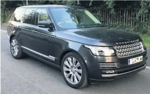  ??  ?? ●●Steve Taylor’s £10,000 Range Rover