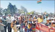  ?? DEEPAK SANSTA/HT ?? Election commission’s brand ambassador Muskan Thakur during an oathtaking ceremony for people’s manifesto on disabiliti­es in Shimla on Sunday.