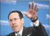  ?? Getty Images ?? AT&T Chairman and CEO Randall Stephenson speaks March 20 during a luncheon in Washington, D.C.