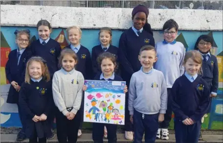  ??  ?? Feis Ceoil Visual Arts winners from Our Lady of Mercy P.S. Well done to everyone who entered.