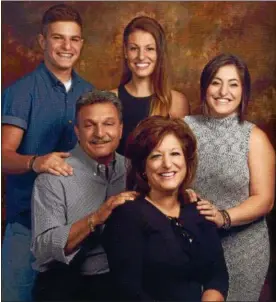  ?? SUBMITTED ?? A recent family photo of the Aquila family. Mother Nancy Aquila died of complicati­ons from leukemia earlier this football season. Her son, Dylan, is a multi-position player for the state-bound Kirtland Hornets.