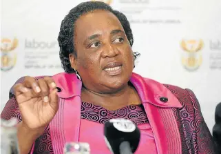  ?? /File picture ?? Milestone reached: Labour Minister Mildred Oliphant says the call for a national minimum wage dates back to the Freedom Charter.