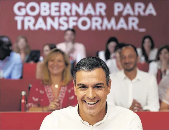  ?? MARISCAL / EFE ?? Pedro Sánchez, al inicio del Comité Federal del PSOE que se celebró el pasado sábado en Madrid.