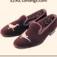  ?? ?? Velvet slippers, £250, cordings.com