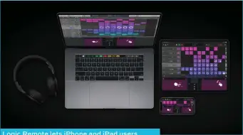  ??  ?? Logic Remote lets iphone and ipad users trigger certain Logic features and instrument­s using the touch-screen on their mobile devices