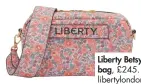  ??  ?? Liberty Betsy camera bag, £245. Visit libertylon­don.com