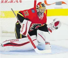  ?? AL CHAREST ?? With Mike Smith’s injury, the Flames called up Jon Gillies from the AHL Stockton Heat to serve as backup for David Rittich.