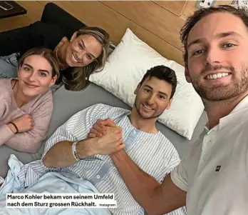  ?? Instagram ?? Marco Kohler bekam von seinem Umfeld nach dem Sturz grossen rückhalt.