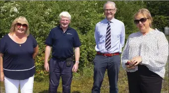  ??  ?? From left: Sharon Doyle OPW, Tony Cullen, Mathew Jebb OPW director and Deliz Hickey OPW.