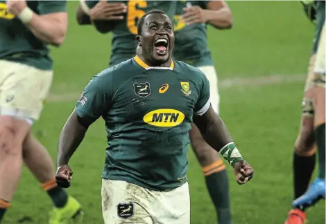  ?? Picture: MB MEDIA/GETTY IMAGES ?? HARD YARDS: Springbok prop Trevor Nyakane expects the Wallabies to come out even harder at the Springboks than they did last week. The burly prop has been chosen to start in one of three changes to the Springboks’ match-day 23