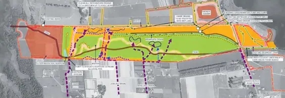  ?? ?? The proposed wetland design is available for viewing on the Horizons website.