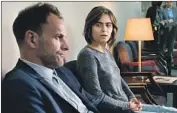  ?? CBS ?? JONNY LEE MILLER and returning guest star Allie Ioannides in a new episode of “Elementary.”