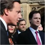  ??  ?? David Cameron and Nick Clegg: posh