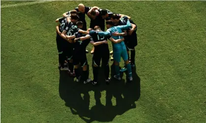  ?? Photograph: David Ramos/Fifa/ Getty Images ?? Australia’s World Cup hopes rest on their final Group D game against Denmark at Al Janoub Stadium.