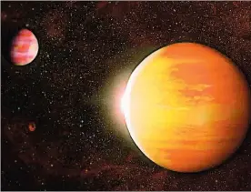  ?? Foto NASA ?? Recreación artística del científico ciudadano William Pendrill que muestra, a la izquierda, una enana marrón fría llamada Enana T y, a la derecha, una más cálida pasando frente a una estrella distante.
