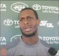  ?? The Associated Press ?? KNOCKED OUT: New York Jets quarterbac­k Geno Smith, pictured Aug. 4, will be sidelined at least 6- 10 weeks after being punched in the jaw by a teammate before training camp Tuesday in Florham Park, N. J.