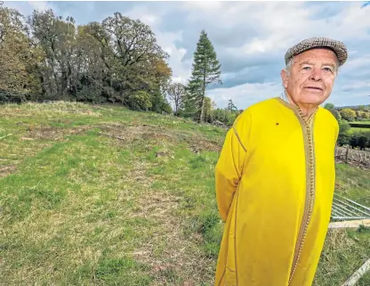  ?? Picture: Steve Brown. ?? Andrew Threipland on the disused field section he plans to use for a cemetery.