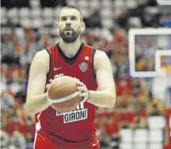  ?? //DAVID BORRAT ?? Marc Gasol, dispuesto a seguir con el Bàsquet Girona en la ACB