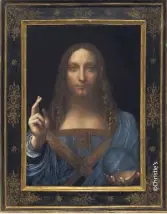  ??  ?? Léonard de Vinci (-) - Salvator Mundi, vers  - Huile sur panneau de noyer - , x , cm - Adjugé :  millions de dollars ( millions d’euros)