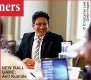  ??  ?? NEW BALL GAME: Anil Kumble