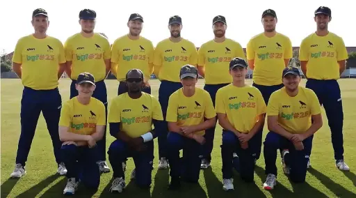  ??  ?? ● The Southport Trinity 2nds team which finished runners up in the Tittershil­l T20 cup Competitio­n on Sunday after beating Ainsdale and losing to Rainford, in the three team finals day