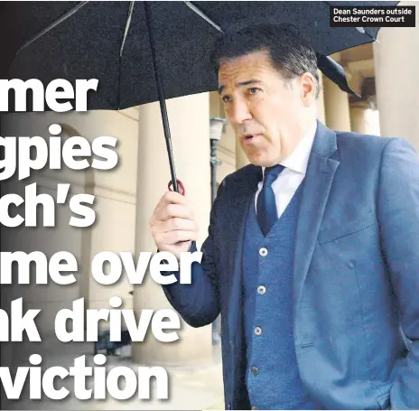  ??  ?? Dean Saunders outside Chester Crown Court