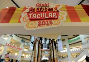  ??  ?? THE ENTRANCE to the Oishi Snacktacul­ar event