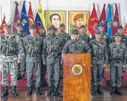  ?? AfP ?? El ministro de Defensa, Vladimir Padrino, apoyó ayer a Maduro