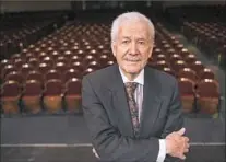  ?? John T. Greilick/Detroit News via AP ?? Michigan Opera Theatre artistic director David DiChiera stands inside the Detroit Opera House in Detroit.