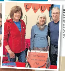  ?? ?? Step to it Pat Fraser,Liz Lonsdale and Alan Thom from Ericht Scottish Country Dance Club