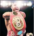  ?? (AP) ?? Kell Brook of Britain celebrates his win over Kevin Bizier of Canada during the IBF World Welterweig­ht Championsh­ip boxing bout at Sheffield Arena on March 26.