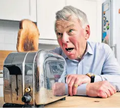  ?? ?? Jimmy James with the toaster, which was a wedding present to his parents in 1949