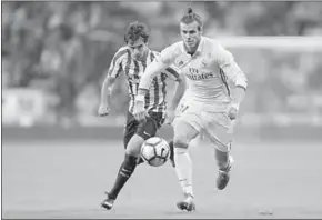  ??  ?? Gareth Bale verlengde onlangs zijn contract bij Real Madrid, omdat hij bij de Spaanse club gelukkig is. (Foto: Xinhua)