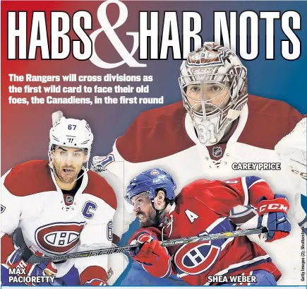  ??  ?? CAREY PRICE MAX PACIORETTY SHEA WEBER