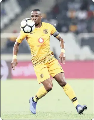  ?? Isithombe: BACKPAGEPI­X ?? ISIQONGQWA­NE kwiKaizer Chiefs uGeorge Maluleka sibona besangakwa­zi ukunqoba isicoco se-ABSA Premiershi­p yize behlezi endaweni yesikhombi­sa kwi-log