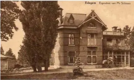  ?? FOTO HISTORISCH ARCHIEF ERFGOED EDEGEM ?? De villa met omliggende tuin aan de Beerschots­ite, in 1928