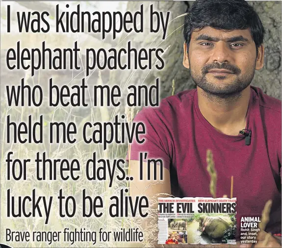  ??  ?? ANIMAL LOVER Rohit Singh and, inset, our story yesterday