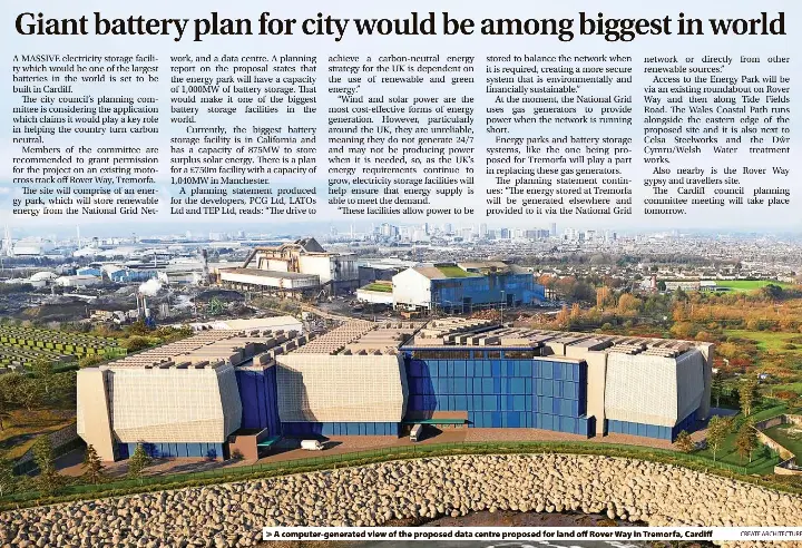 Giant battery plan for city would be among biggest in world - PressReader