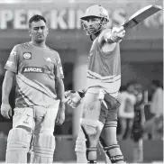  ?? — PTI ?? On a slow Eden Garden surface on Tuesday, M. S. Dhoni bolstered CSK’s pace attack with an extra seamer by bringing in Ben Hilfenhaus ( right), but the move backfired as the Aussie conceded 38 runs in three overs.
