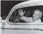  ?? Keystone/Getty Images/TNS ?? Harry S. Truman is shown at the wheel of his 1945 deluxe two-door Ford sedan, a present from Henry Ford.