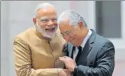  ?? AP PHOTO ?? Prime Minister Narendra Modi with Portuguese counterpar­t Antonio Costa in Lisbon, on Saturday. India and Portugal signed 11 agreements for cooperatio­n in various fields and agreed on a four million euro science fund. Costa, who has his roots in Goa,...