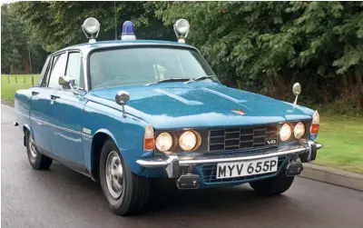  ??  ?? Above, clockwise: P6’s venerable Buick-derived 3.5-litre V8 gave serious pace, with 0-60mph in 10.8 secs; rational dashboard design; blue Area Car is now back in rude health