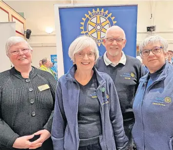  ?? ?? Rotarians Deborah R o g ers ,J ennifer S ommer v i ll e , B ob Ellis and Karen McNee from the R otary Club of Blairgowri­e