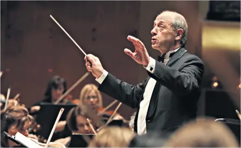  ??  ?? Power of music: Iván Fischer with the Budapest Festival Orchestra, above. The Red Heifer, his controvers­ial opera, below