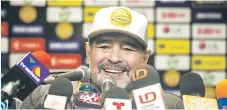  ?? de Dorados. ?? ENTRENADOR. Diego Maradona resaltó el apoyo de la afición