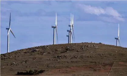  ?? Photograph: Mick Tsikas/EPA ?? The cost of steel for wind turbine blades had risen by 50% or more since the Covid pandemic’s start, according to GCube, a renewables insurer.